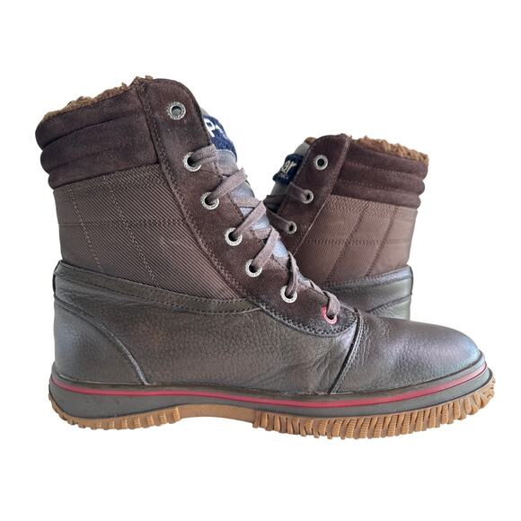 Pajar Canada Trooper Winter Boot Mens EU44 US 11 M Dark Brown Lace Up Side Zip - Picture 4 of 15